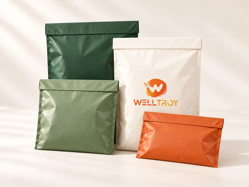 Welltroy Biodegradable Mailers custom branding illustration